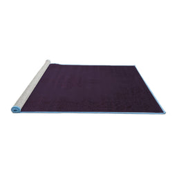 Sideview of Machine Washable Abstract Blue Contemporary Rug, wshcon132blu