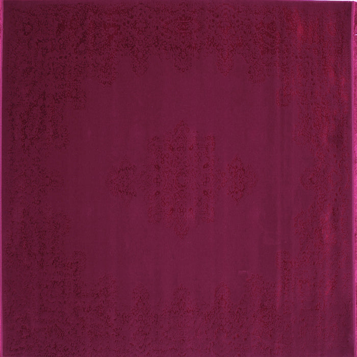 Square Machine Washable Abstract Purple Contemporary Area Rugs, wshcon132pur