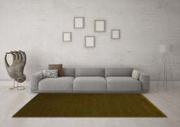 Machine Washable Abstract Green Contemporary Area Rugs in a Living Room,, wshcon132grn