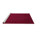 Sideview of Machine Washable Abstract Pink Contemporary Rug, wshcon132pnk