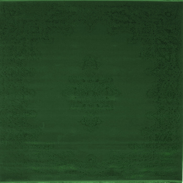 Square Abstract Emerald Green Contemporary Rug, con132emgrn