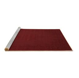 Sideview of Machine Washable Abstract Brown Contemporary Rug, wshcon132brn