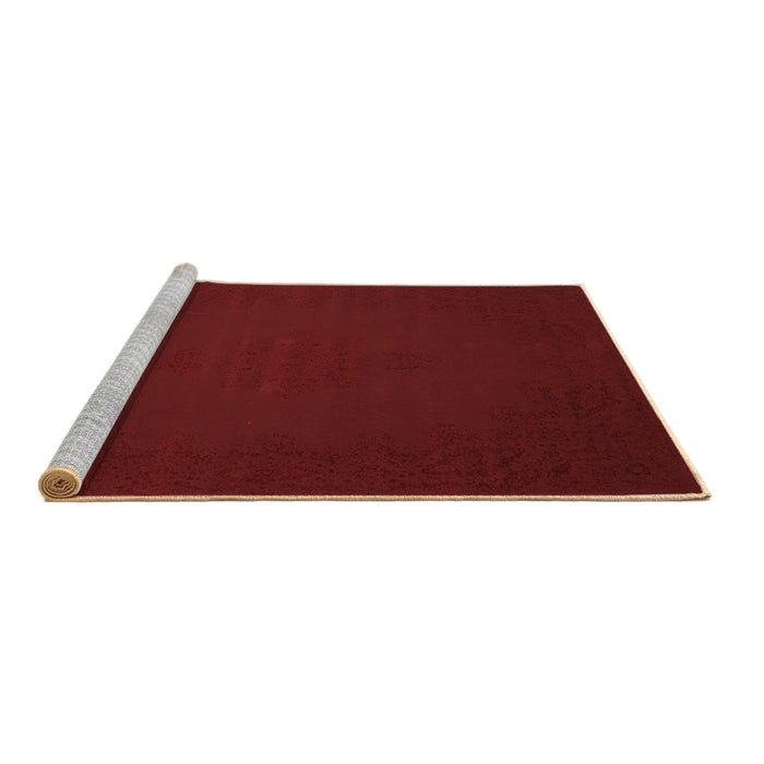 Sideview of Machine Washable Abstract Brown Contemporary Rug, wshcon132brn