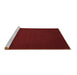 Sideview of Machine Washable Abstract Brown Contemporary Rug, wshcon132brn