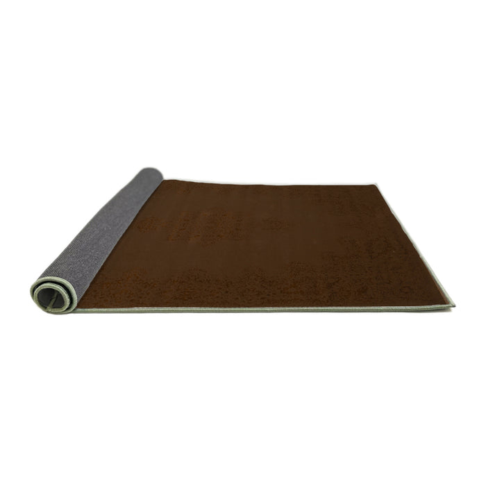 Sideview of Abstract Turquoise Contemporary Rug, con132turq
