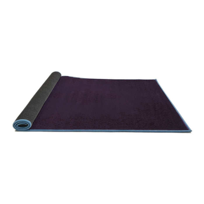Sideview of Abstract Blue Contemporary Rug, con132blu