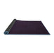 Sideview of Abstract Blue Contemporary Rug, con132blu