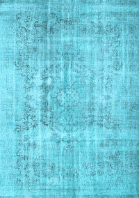 Abstract Light Blue Contemporary Rug, con1330lblu