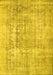 Abstract Yellow Contemporary Rug, con1330yw