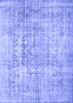 Abstract Blue Contemporary Rug, con1330blu