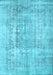 Machine Washable Abstract Light Blue Contemporary Rug, wshcon1330lblu