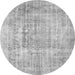 Machine Washable Abstract Gray Contemporary Rug, wshcon1330gry