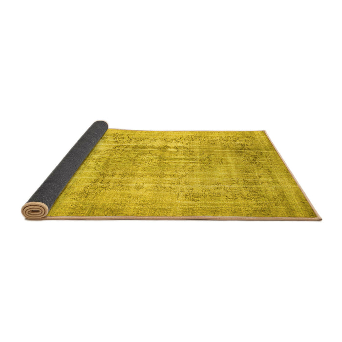 Sideview of Abstract Yellow Contemporary Rug, con1330yw