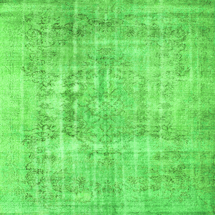 Serging Thickness of Abstract Green Contemporary Rug, con1330grn