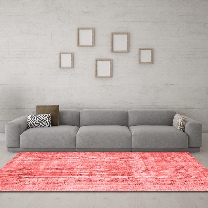 Contemporary Red Washable Rugs