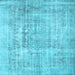 Square Abstract Light Blue Contemporary Rug, con1330lblu