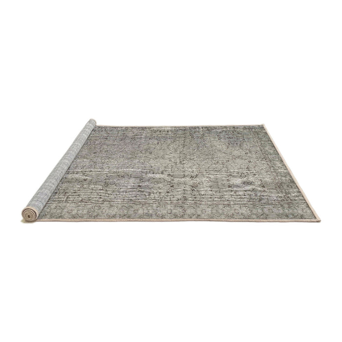 Serging Thickness of Machine Washable Contemporary Sage Green Rug, wshcon1331