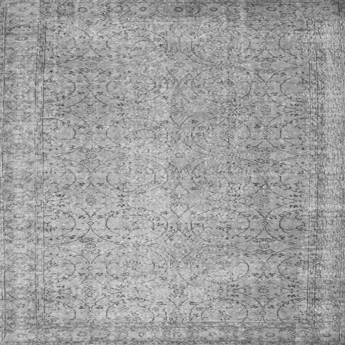 Round Machine Washable Abstract Gray Contemporary Rug, wshcon1331gry
