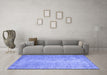 Machine Washable Abstract Blue Contemporary Rug in a Living Room, wshcon1331blu