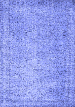 Abstract Blue Contemporary Rug, con1331blu