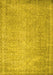 Abstract Yellow Contemporary Rug, con1331yw