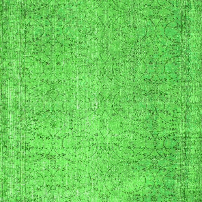 Serging Thickness of Machine Washable Abstract Green Contemporary Area Rugs, wshcon1331grn