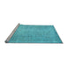 Sideview of Machine Washable Abstract Light Blue Contemporary Rug, wshcon1331lblu