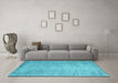 Machine Washable Abstract Light Blue Contemporary Rug in a Living Room, wshcon1331lblu