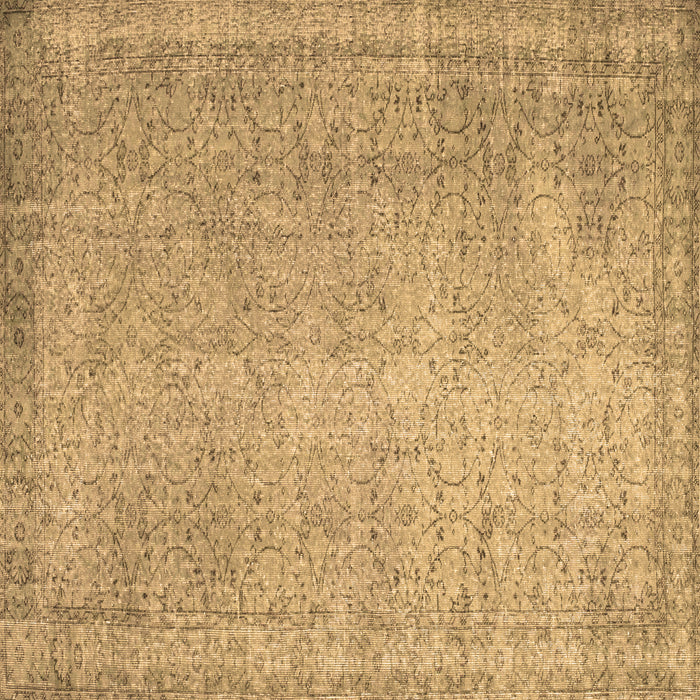 Square Abstract Brown Contemporary Rug, con1331brn