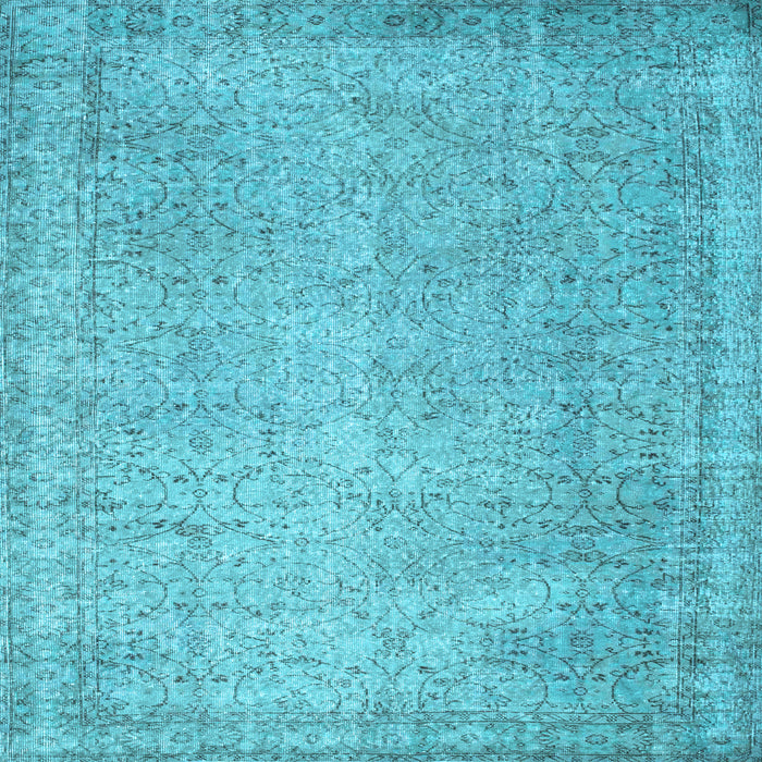 Square Abstract Light Blue Contemporary Rug, con1331lblu