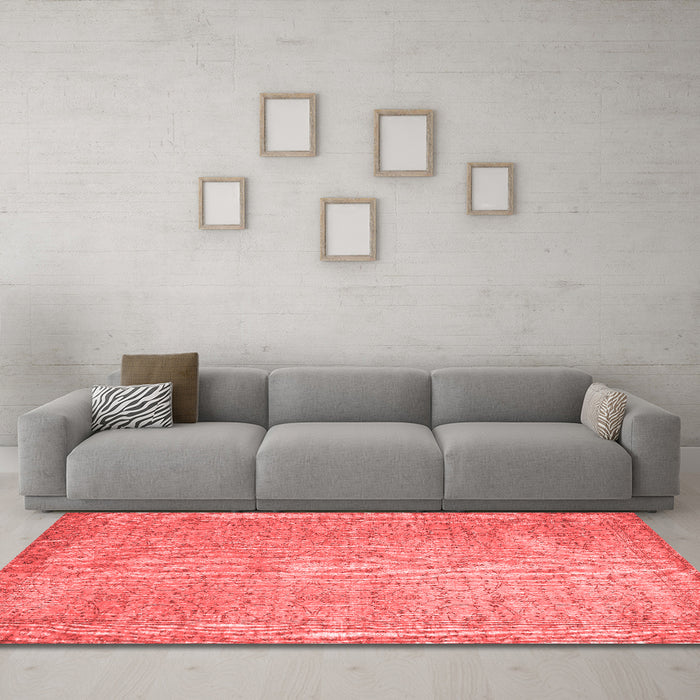 Contemporary Red Washable Rugs