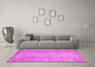 Machine Washable Abstract Pink Contemporary Rug in a Living Room, wshcon1331pnk