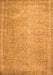 Serging Thickness of Machine Washable Abstract Orange Contemporary Area Rugs, wshcon1331org