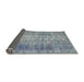 Thickness of Contemporary Blue Gray Modern Rug, con1332