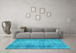 Machine Washable Abstract Light Blue Contemporary Rug in a Living Room, wshcon1332lblu