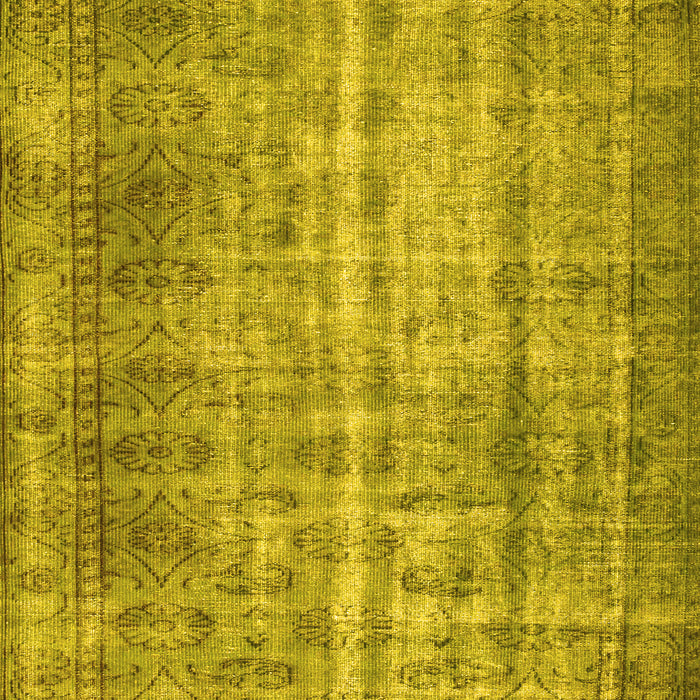 Machine Washable Abstract Yellow Contemporary Rug, wshcon1332yw