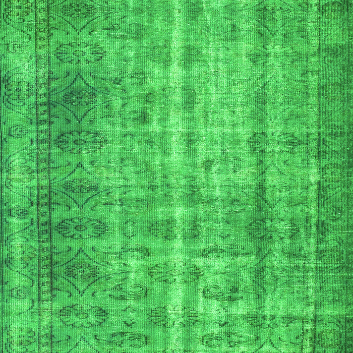 Serging Thickness of Machine Washable Abstract Green Contemporary Area Rugs, wshcon1332grn