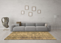 Machine Washable Abstract Brown Contemporary Rug in a Living Room,, wshcon1332brn