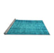 Sideview of Machine Washable Abstract Light Blue Contemporary Rug, wshcon1332lblu