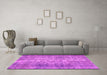 Machine Washable Abstract Pink Contemporary Rug in a Living Room, wshcon1332pnk