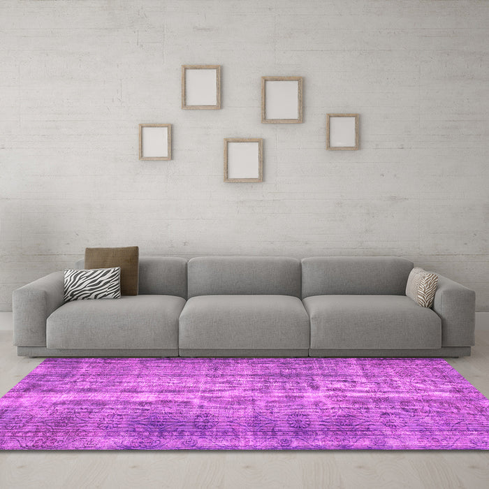 Machine Washable Abstract Pink Contemporary Rug in a Living Room, wshcon1332pnk