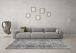 Machine Washable Abstract Gray Contemporary Rug in a Living Room,, wshcon1332gry