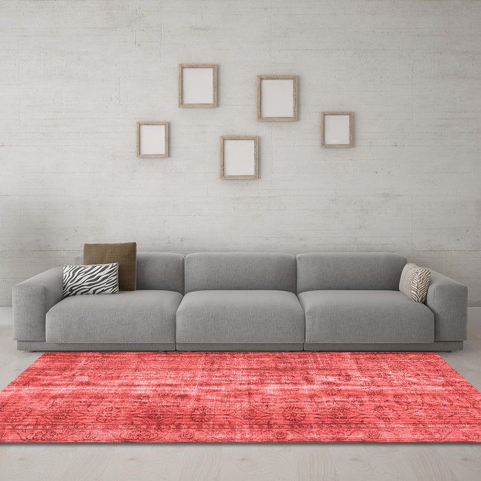 Contemporary Red Washable Rugs