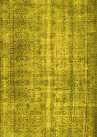 Abstract Yellow Contemporary Rug, con1332yw