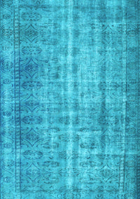 Abstract Light Blue Contemporary Rug, con1332lblu