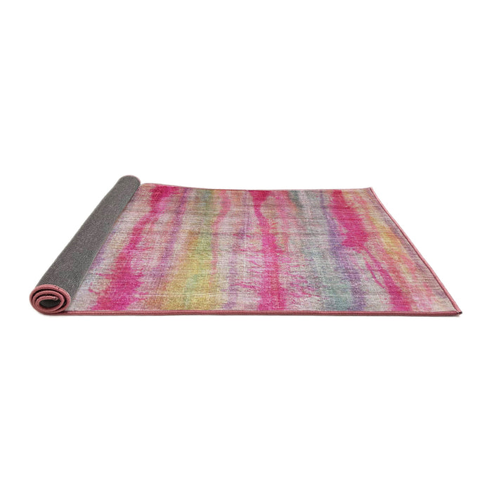 Thickness of Contemporary Dark Pink Modern Rug, con1333