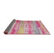 Thickness of Contemporary Dark Pink Modern Rug, con1333