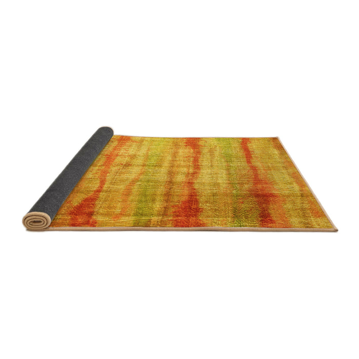 Sideview of Abstract Yellow Contemporary Rug, con1333yw