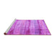 Sideview of Machine Washable Abstract Purple Contemporary Area Rugs, wshcon1333pur