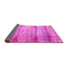 Sideview of Abstract Pink Contemporary Rug, con1333pnk